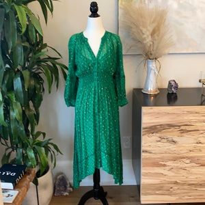 ba&sh Green Silk/Viscose Dress Medium